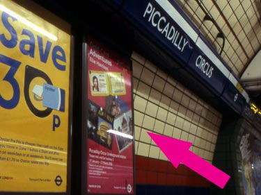 Piccadilly Circus Underground Station - Platform 1